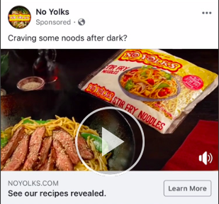 No Yolks awareness facebook ad example